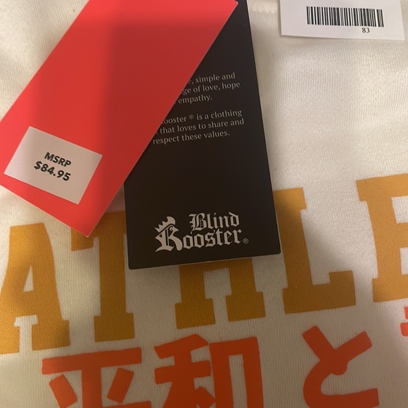 **New** Blind Rooster- Athletic Varsity College Denim Graphic Sweatshirt - Picture 3 of 3